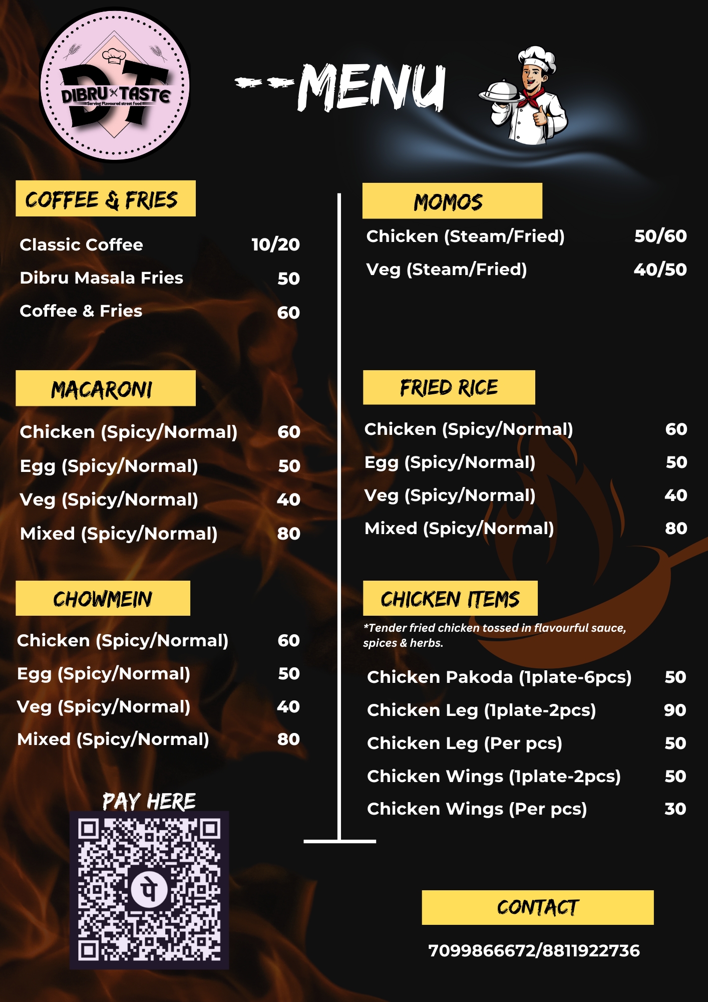 Dibru Taste Menu